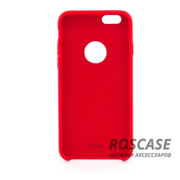 Изображение Красный / Red Ультратонкий силиконовый защитный чехол-накладка Rock Silicon с гладким покрытием для Apple iPhone 6/6s (4.7")