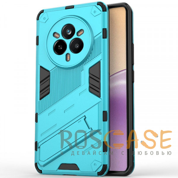 Фото Голубой Megatron | Противоударный чехол-подставка для Realme 14 Pro 5G с защитой камеры