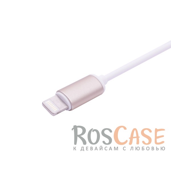 Фото Золотой / Белый Переходник Baseus Fluency Apple Connector To 3.5mm Adapter Cable