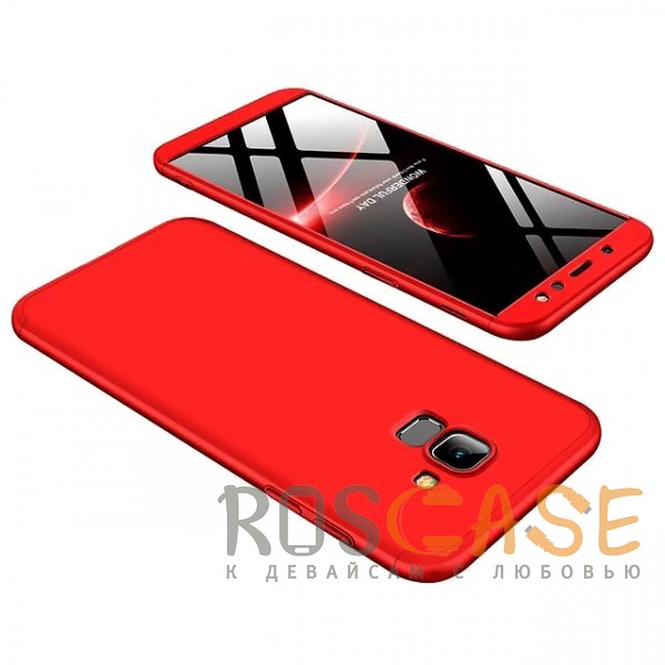 Фото Красный GKK LikGus 360° | Двухсторонний чехол для Samsung Galaxy A6 (2018) с защитными вставками