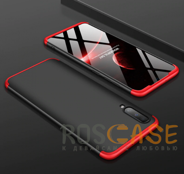 Фотография Черный / Красный GKK LikGus 360° | Двухсторонний чехол для Samsung A705F Galaxy A70 с защитными вставками