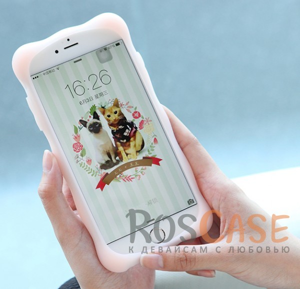Изображение Розовый / Transparent pink TPU чехол ROCK Pudding Series для Apple iPhone 5/5S/SE