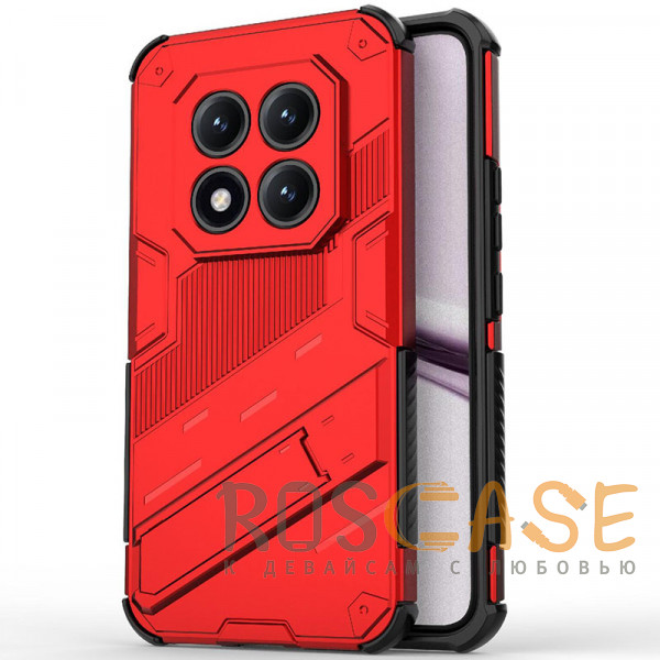 Фото Красный Megatron | Противоударный чехол-подставка для Xiaomi Redmi Note 15 Pro Plus с защитой камеры