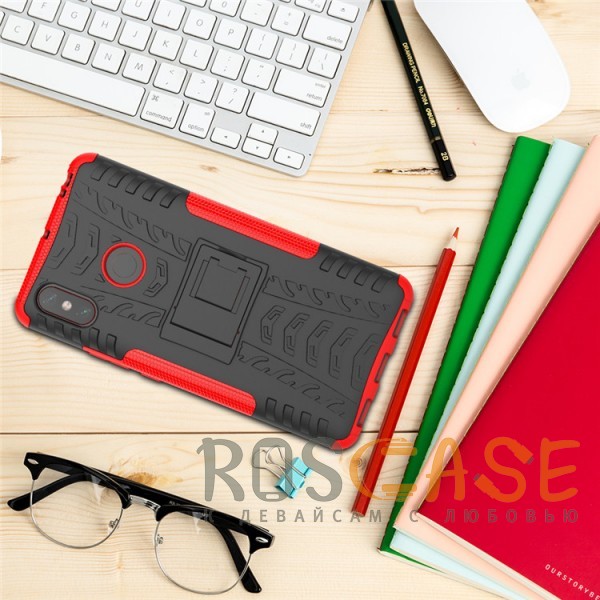 Изображение Красный Shield | Противоударный чехол для Xiaomi Mi Max 3 с подставкой