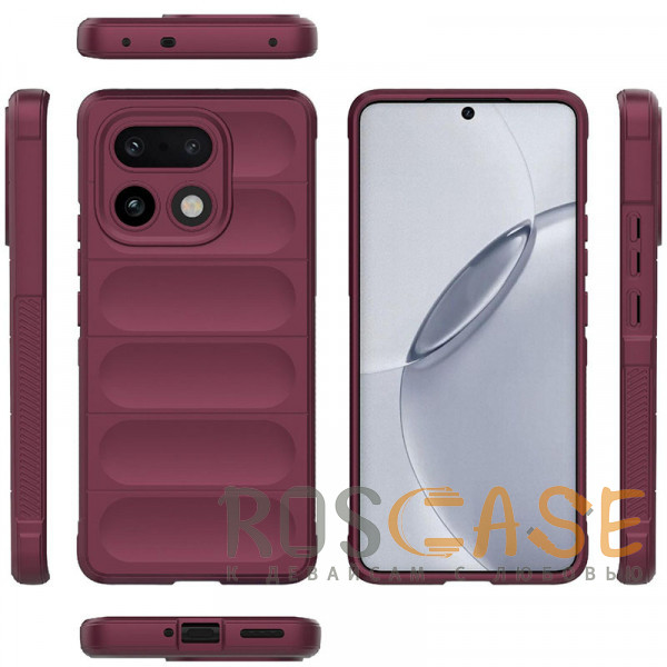 Фото Бордовый Flex Silicone | Противоударный чехол для Realme 16 Pro Plus с защитой камеры и микрофиброй