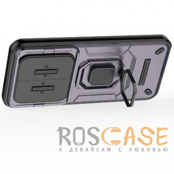 Фотография Фиолетовый Transformer Ring Holder | Противоударный чехол с кольцом и шторкой камеры для Xiaomi Redmi Note 15 Pro Plus