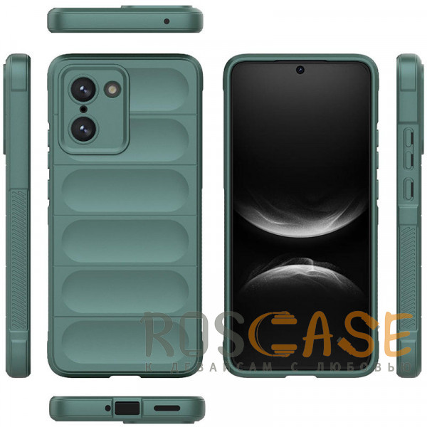 Фото Зеленый Flex Silicone | Противоударный чехол для OnePlus Nord CE 5 5G / CE5 с защитой камеры и микрофиброй