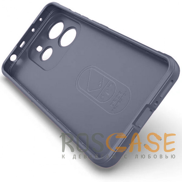 Изображение Темно-синий Flex Silicone | Противоударный чехол для Xiaomi Redmi Note 14 4G с защитой камеры и микрофиброй