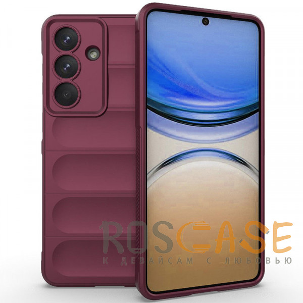 Фото Бордовый Flex Silicone | Противоударный чехол для Samsung Galaxy S26 Plus с защитой камеры и микрофиброй