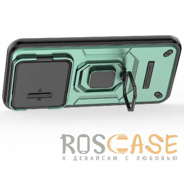 Фотография Зеленый Transformer Ring Holder | Противоударный чехол с кольцом и шторкой камеры для Xiaomi Mi 15T Pro