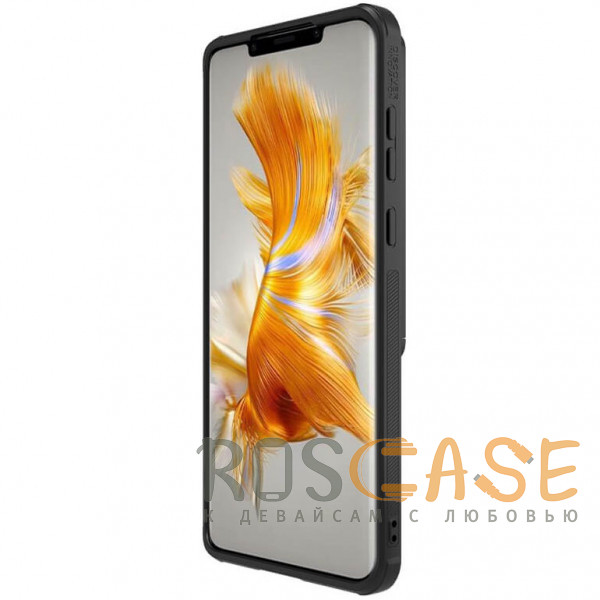 Фото Черный Nillkin Synthetic Fiber S | Чехол с карбоновой текстурой для Huawei Mate 50 Pro с защитой камеры