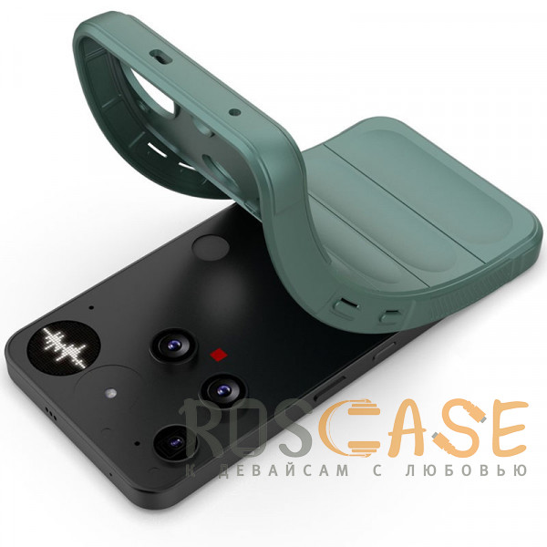 Фотография Зеленый Flex Silicone | Противоударный чехол для Nothing Phone 3 с защитой камеры и микрофиброй