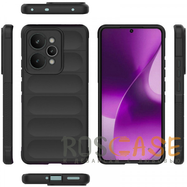 Фото Черный Flex Silicone | Противоударный чехол для Realme 15 Pro 5G с защитой камеры и микрофиброй