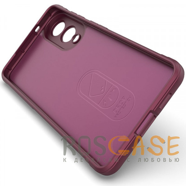Изображение Бордовый Flex Silicone | Противоударный чехол для Samsung Galaxy S25 Edge с защитой камеры и микрофиброй