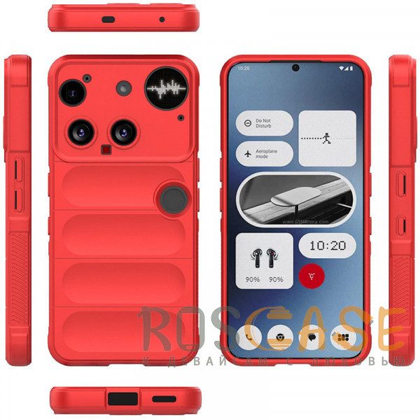 Фото Красный Flex Silicone | Противоударный чехол для Nothing Phone 3 с защитой камеры и микрофиброй