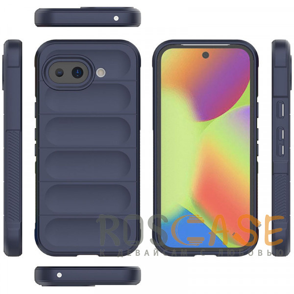 Фото Темно-синий Flex Silicone | Противоударный чехол для Google Pixel 10a с защитой камеры и микрофиброй