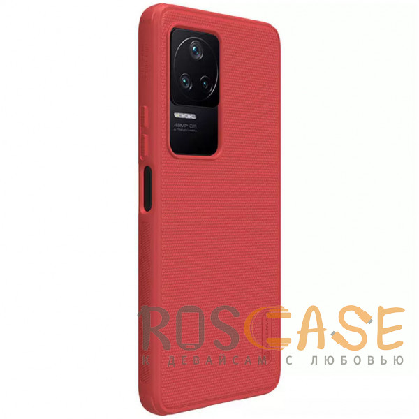 Фотография Красный Nillkin Super Frosted Shield Pro | Матовый пластиковый чехол для Xiaomi Poco F4 / Redmi K40s