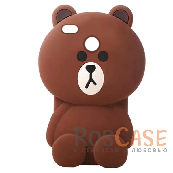 Фото Большой силиконовый чехол-игрушка медведь Тедди для Xiaomi Redmi 4X
