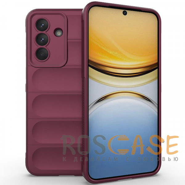 Фото Бордовый Flex Silicone | Противоударный чехол для Samsung Galaxy A37 с защитой камеры и микрофиброй