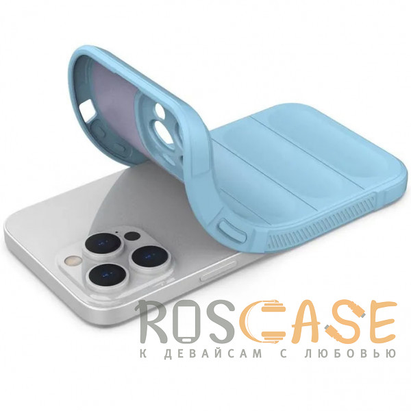 Фотография Голубой Flex Silicone | Противоударный чехол для iPhone 13 Pro Max с защитой камеры и микрофиброй