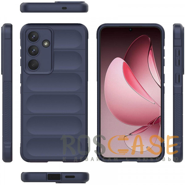 Фото Темно-синий Flex Silicone | Противоударный чехол для Samsung Galaxy S25 FE с защитой камеры и микрофиброй