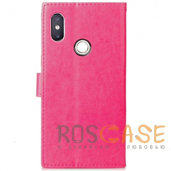 Фото Розовый Чехол-книжка с узорами на магнитной застёжке для Xiaomi Mi A2 Lite / Redmi 6 Pro