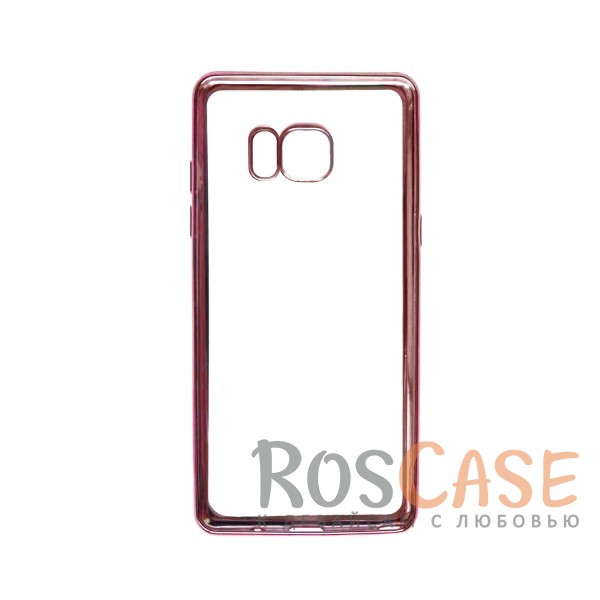 Фотография Розовый Силиконовый чехол для Samsung N935 Galaxy Note Fan Edition с глянцевой окантовкой