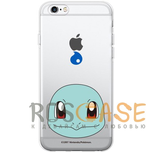 Фото Squirtle / face Прозрачный силиконовый чехол "Pokemon Go" для Apple iPhone 6/6s (4.7")