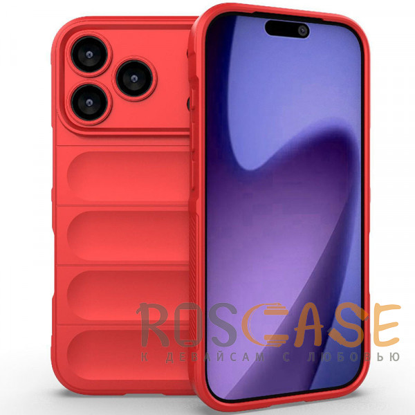 Фото Красный Flex Silicone | Противоударный чехол для iPhone 17 Pro с защитой камеры и микрофиброй