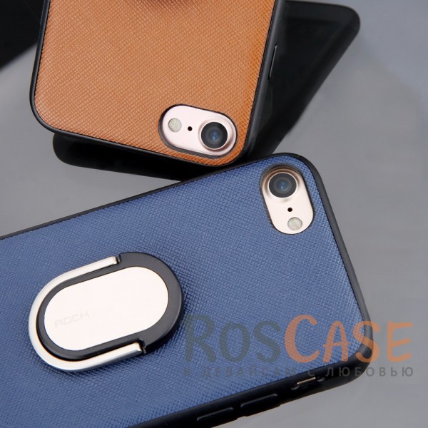 Фотография Синий / Blue Rock Ring Holder Case M1 | Чехол для Apple iPhone 7 / 8 (4.7") со встроенным металлическим кольцом-подставкой