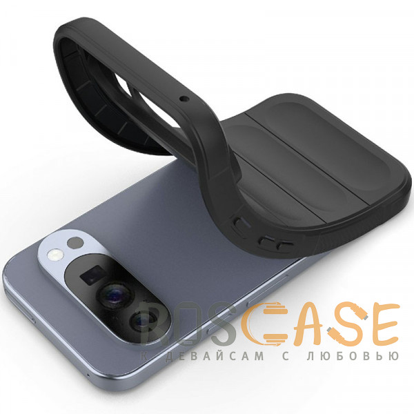 Фотография Черный Flex Silicone | Противоударный чехол для Google Pixel 10 / 10 Pro с защитой камеры и микрофиброй