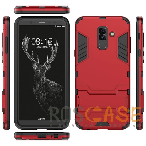 Фотография Красный / Dante Red Transformer | Противоударный чехол для Samsung Galaxy A6 Plus (2018) с мощной защитой корпуса