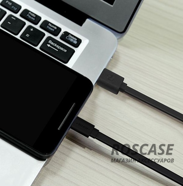 Изображение Черный Nillkin | Плоский кабель USB to Type-C (1,2 метра)