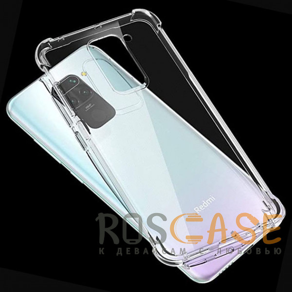 Фотография Прозрачный Противоударный силиконовый чехол для Xiaomi Redmi Note 9 / 10X с усиленными углами