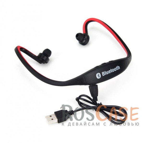 Фотография Красный ZK-S9 | Спортивные беспроводные наушники bluetooth с микрофоном (слот для microSD)