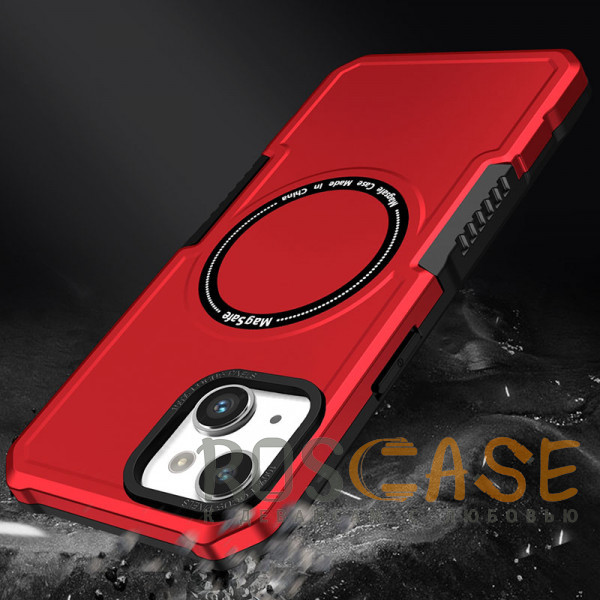 Изображение Красный Magnetic Armor | Противоударный чехол с поддержкой MagSafe для iPhone 15