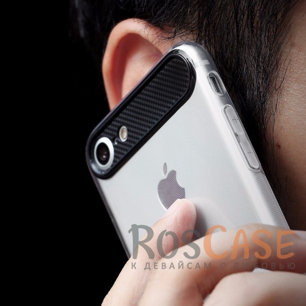 Фотография Бесцветный / Transparent Rock Ace | Силиконовый чехол для iPhone 7/8/SE (2020) с матовой пластиковой вставкой