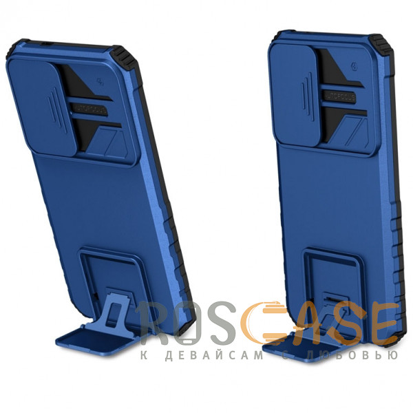 Фотография Синий CamShield Holder | Противоударный чехол-подставка для Samsung Galaxy S25 Plus / S24 Plus 5G с защитой камеры