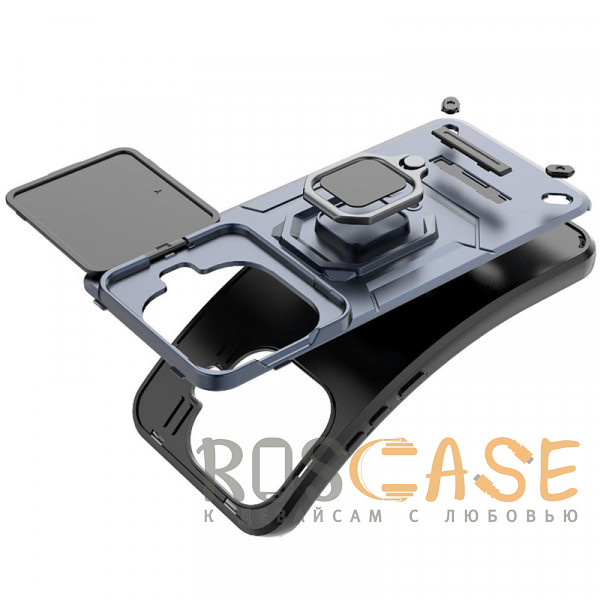 Фото Серый Transformer Ring Holder | Противоударный чехол с кольцом и шторкой камеры для Xiaomi Mi 15T Pro