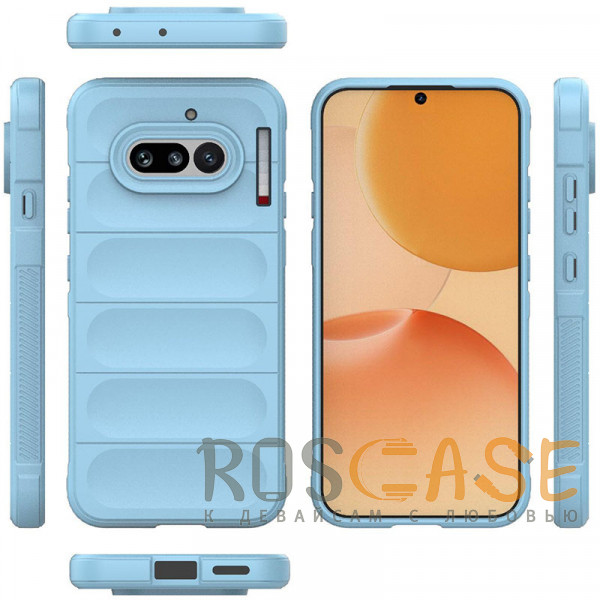 Фото Голубой Flex Silicone | Противоударный чехол для Nothing Phone 4a с защитой камеры и микрофиброй