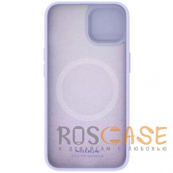 Фото Фиолетовый Nillkin CamShield Silky Magnetic | Силиконовый чехол для магнитной зарядки с защитой камеры для iPhone 15