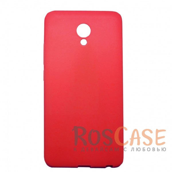 Фото Красный (soft touch) Мягкий силиконовый чехол SMTT с покрытием софт-тач для Meizu MX6
