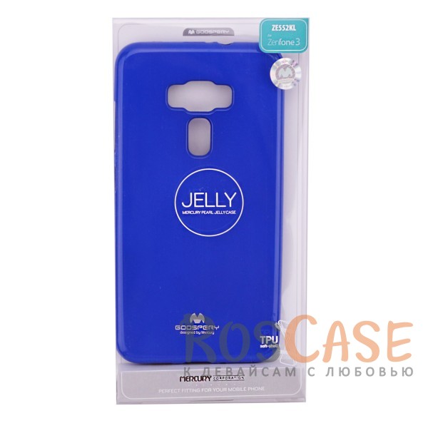Фотография Синий Mercury Jelly Pearl Color | Яркий силиконовый чехол для для Asus Zenfone 3 (ZE552KL)
