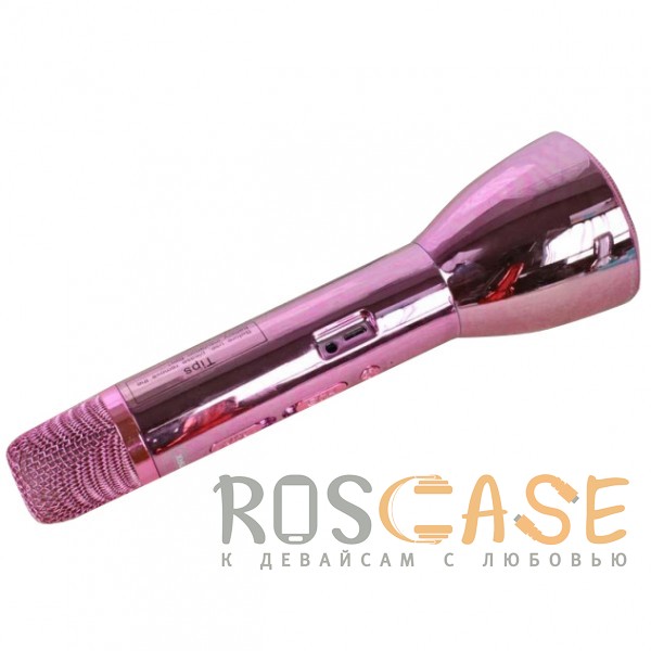 Изображение Розовый Remax K03 | Беспроводной микрофон-караоке для мобильного телефона со встроенной колонкой