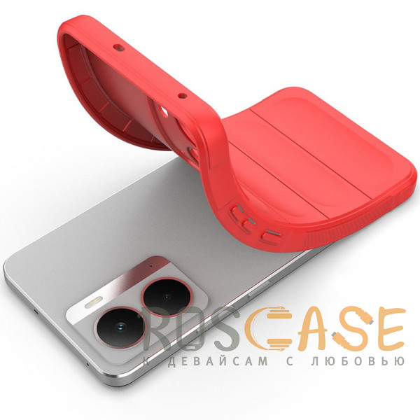 Фотография Красный Flex Silicone | Противоударный чехол для Realme P3 5G / Neo 7X с защитой камеры и микрофиброй
