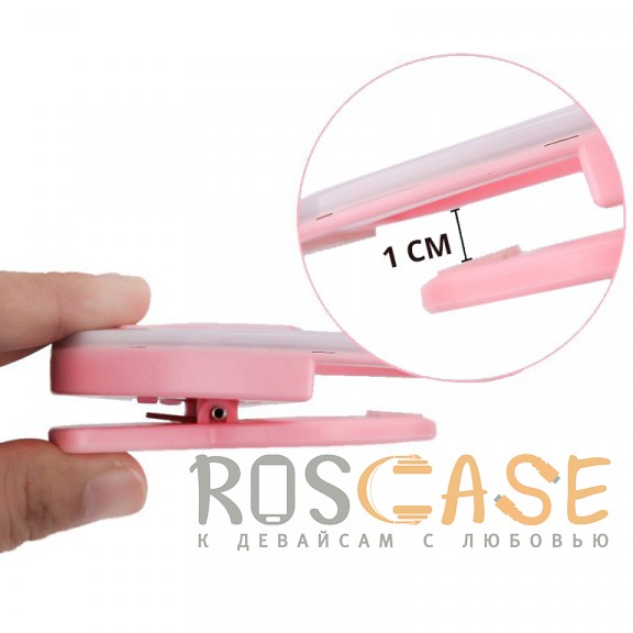 Изображение Розовый Selfie Ring Light | Светодиодное кольцо для селфи с кнопкой переключения яркости