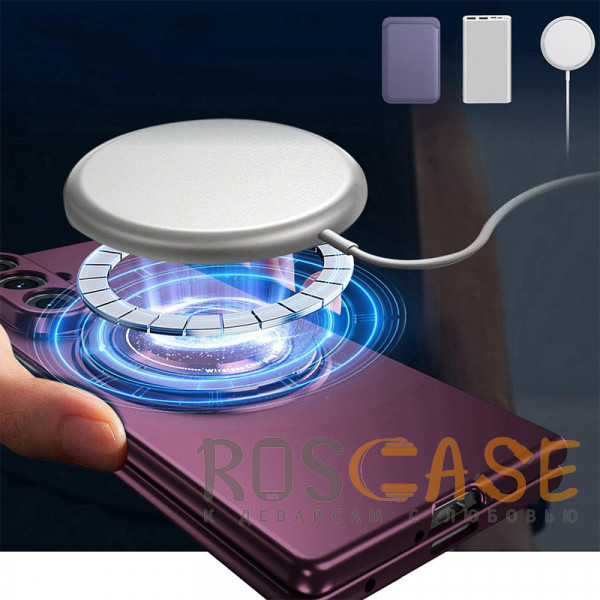 Фотография Бордовый Matte Shield Ring | Тонкий пластиковый чехол с кольцом Magsafe для Samsung Galaxy Z Fold 8 Ultra