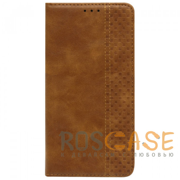 Фотография Коричневый Business Wallet | Кожаный чехол книжка с визитницей для Xiaomi Redmi Note 8T