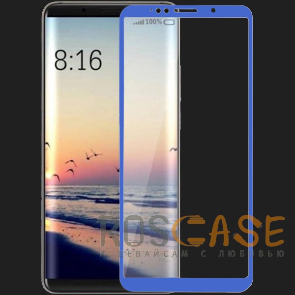 

5D защитное стекло для Xiaomi Mi 6X / Mi A2 на весь экран (Голубое)