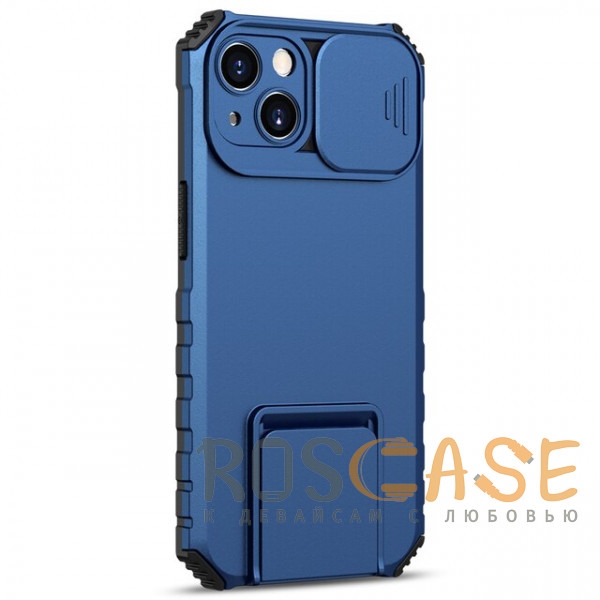 Фото Синий CamShield Holder | Противоударный чехол-подставка для iPhone 14 Plus с защитой камеры